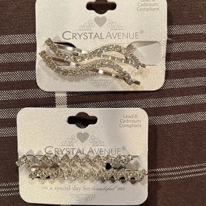 Crystal Avenue Rhinestone hair barrettes